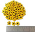 PLflower Set of 50 Tiny Sunflowers Mulberry Paper Craft Supplies Scrapbook Card Flower Embellishments Size 0.55 inches Very Small Craft Handmade W...