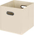 Black Foldable Storage Cubes Bins , Fabric Storage Box Cubes Organizer Baskets with Dual Handles for Home Organizer(Creamy-White)...