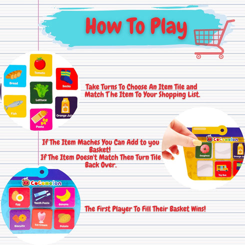 Toyland® Cocomelon Lets Go Shopping Picture Puzzle Game - 4 Puzzles - Toddler Games - Age 3 Years +...