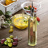 DLD16oz Glass Olive Oil Bottle Dispenser - Oil and Vinegar Cruet with Pourers and Funnel - Olive Oil Carafe Decanter for Kitchen- 473ml...