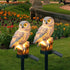 DOUBLE 2 C Solar Garden Light Outdoor, Owl Solar Garden Stake Light, Waterproof Warm White LED Light for Garden, Patio, Yard, Lawn, Walkway Decora...
