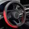 LABBYWAY Microfiber Leather Auto Car Steering Wheel Cover, Universal 15 Inch Anti-Slip Wheel Protector, Red...