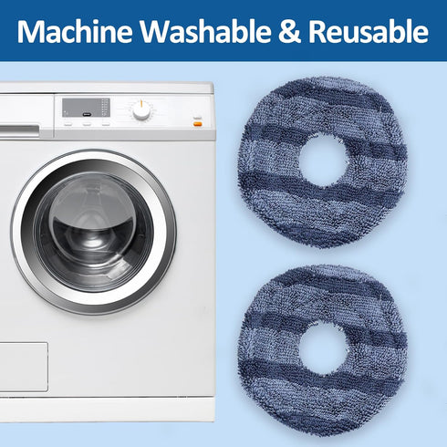2 PCS Mop Cloth Compatible with eufy X10 Pro Omni X9 Pro Robot Vacuums - Replacement Washable Soft Mopping Pad, Reusable eufy Vacuum Replacement P...