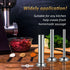 Mudder 4 Pieces Sausage Stuffer Kit 3 Different Sizes Stainless Steel Grinder Tubes with Sausage Stuffer Ring for Size 5 Meat Grinder Food Maker K...