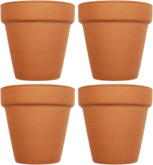 Set of 4 Archway Lawn & Garden Mini Flower Pots - 2.5" x 2.5" Terra Cotta Black Duck Brand (4)...