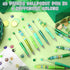 60 Pieces Plastic Beadable Pen Bead Ballpoint Pen Black Ink Beaded Pens for Kids Students Presents Office School Supplies (Green Series,Classic)...