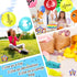 30 Pcs Pixelated Punch Balloons Colorful Latex Punch Ball Miner Video Game Party Favors Bounce Balloons with Rubber Band Handle for Birthday Party...