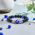 PH PandaHall 390 Pcs 4 Size Blue Evil Eye Glass Beads Round Evil Eye Beads 4/6/8/10mm Evil Eye Lampwork Glass Beads Handmade Lampwork Evil Eye Cha...