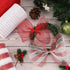 LaRibbons Deco Mesh Ribbon?6 inch x 30 feet Each Roll?Metallic Foil Red and White Rolls for Wreaths, Swags and Christmas Tree Decoration?4 Roll...