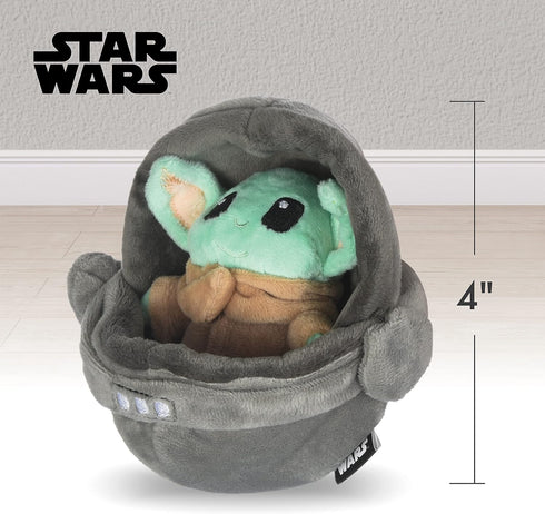 STAR WARS for Pets Baby Yoda The Child in Cradle Ball Figure Dog Toy | Small Plush Toys Fabric Plush Dog Toy, Squeaky Plush Toys for All Dogs,Mult...