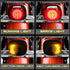 NTHREEAUTO Smoked LED Tail Light Brake Turn Signal Light Low Profile Taillights Compatible with Harley Road King, Sportster 883 1200, FXDL, FLST, ...