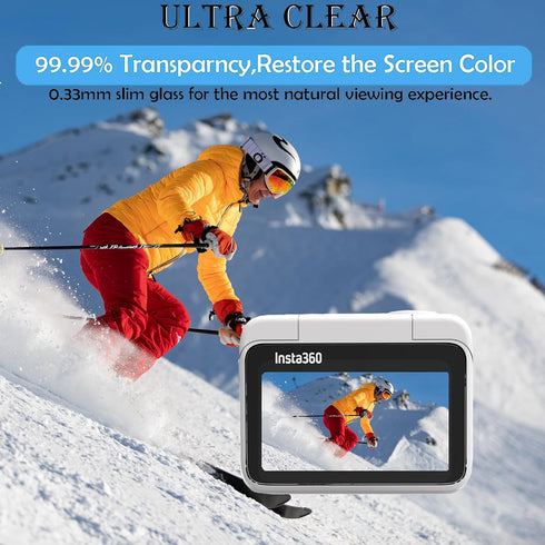 PCTC Insta360 GO 3 Screen Protector + lens Screen Protector Appliable for Insta360 GO 3 Action Camera (3+3Pack), 0.3mm 9H Hardness Tempered Glass ...
