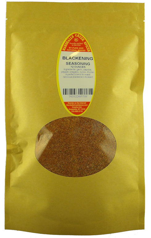 Marshalls Creek Spices BLACKENING SEASONING NO SALT 12 ounce ECO Friendly Kraft Stand-up Pouch...