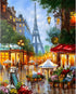 NEWENMO Paint by Numbers for Adults Street Landscape, Paint by Numbers Tower On Canvas without Frame, DIY Oil Painting Perfect for Beginner, Hobbi...