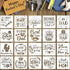 20 Pieces Happy Father's Day Stencils Mother's Day Stencil 6 x 6 Inch Decorative Father's Day Letter Painting Stencil Templates Reusable Stencils ...