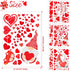 Eersida 191 Pieces Heart Wall Decals Valentines Day Stickers Removable Party Decals Valentines Wall Decor Self Adhesive Heart Gnome Stickers for A...