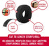 VELCRO Brand ONE-WRAP Bundling Ties – Reusable Fasteners for Keeping Cords and Cables Tidy – Cut-to-Length Roll, 25ft x 3/4in, Black...