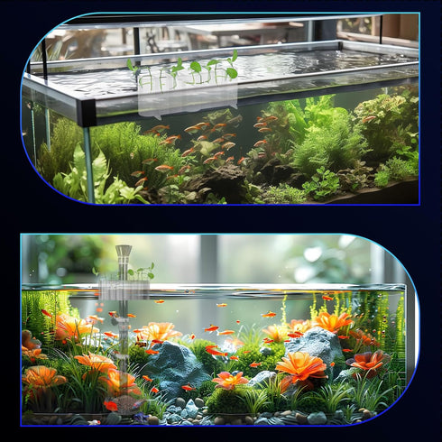 Shrimp Feeding Dish Set with Aquarium Plant Holder, 7 Hole Acrylic Transparent Aquarium Planter Holder, Clear Durable Fish Shrimp Feeding Tube Kit...