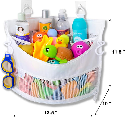 Comfylife Mesh Bath Toy Holder Organizer – The Perfect Corner Bathtub Toy Storage & Bathroom or Shower Caddy – This Multi-use Net Bag Makes Baby B...