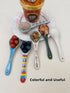 heart & home Ceramic Spoon Set of 6, Ceramic Serving Spoons, Ceramic Spoon for Soup, Colorful Deep Round Soup Spoons, 6.5'' Inches...