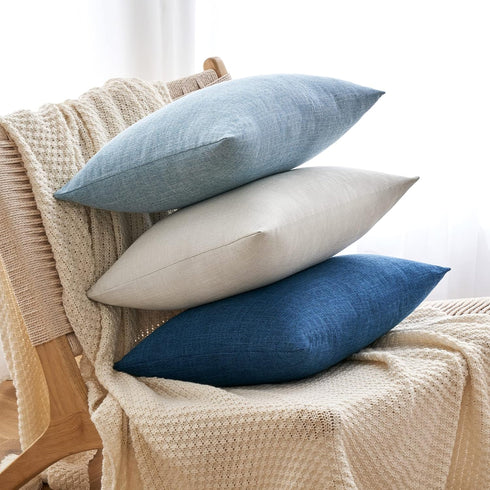 MIULEE Pack of 2 Decorative Linen Burlap Coastal Pillow Covers Farmhouse Boho Accent Pillowcases for Sofa Car Couch Bedroom Living Room Decor 16x1...