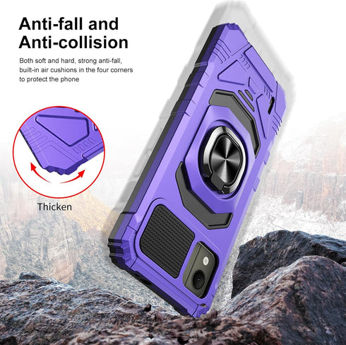 Ailiber for Nokia C110 Case with Stand, Nokia C110 N156DL Phone Case with Screen Protector, for Magnetic Car Mount, Military Grade, Heavy Duty Sho...