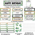 116Pcs Eucalyptus Birthday Bulletin Board Set Classroom Happy Birthday Chart Cutouts Name Plates Decorations for Calendars Bulletin Boards Wall Pr...