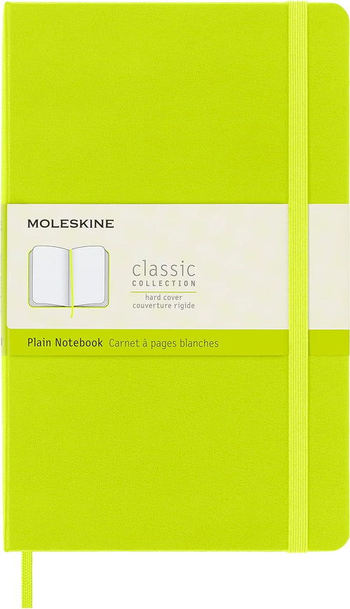 Moleskine Classic Notebook, Hard Cover, Large (5" x 8.25") Plain/Blank, Lemon Green, 240 Pages...