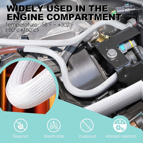 AGPTEK Cable Management Sleeve Cover, 20ft - 1 inch Cord Management System for Desk PC TV Computer Projector Wires Protection and Organization, Ho...
