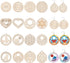 Beadthoven DIY Wood Dangle Earring Making Kit 13 Styles Hollow Filigree Unfinished Wood Pendants Bohemian Earrings Wooden Charms with Earring Hook...