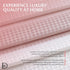 Dainty Home Waffle Weave Shower Curtain - Ombre Striped Pattern in Blush 70" x 72" - Water Resistant Polyester Blend, Washable Shower Curtain - Pe...