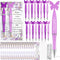 36 Set Baby Shower Favors Butterfly Pens Bulk with It's a Girl Purple and Pink Ballpoint Pens Thank You Cards OPP Bags Cable Ties Return Gifts for...