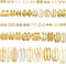 FAXHION 36 Pairs Gold Hoop Earrings Set for Women, Fashion Chunky Gold Hoop Earrings Multipack, Hypoallergenic Pearl Chain Twisted Statement Earri...