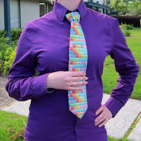 Periodic Table of Elements Chemistry Necktie, Rainbow Microfiber...