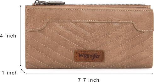 Wrangler Minimalist Wallet for Women Credit Card Wallet Ladies Travel Wallet Monederos de Mujer Card Cases & Money Organizers with Smooth Zipper G...