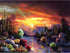 Zimal Full Round Drill 5D DIY Diamond Embroidery Desert Dusk Diamond Painting Cross Stitch Rhinestone Mosaic Decoration Round 11.8 x 15.8 Inch......
