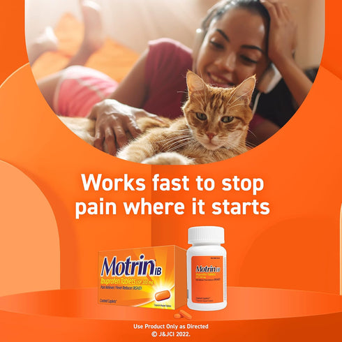 Motrin IB, Ibuprofen 200mg Tablets, Pain Reliever & Fever Reducer for Muscular Aches, Headache, Backache, Menstrual Cramps & Minor Arthritis Pain,...