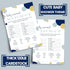 Paper Clever Party Navy and Gold Baby Shower Games - Royal Prince Animal Matching Game - Fun Gender Reveal Activity for Guests - Twinkle Little St...