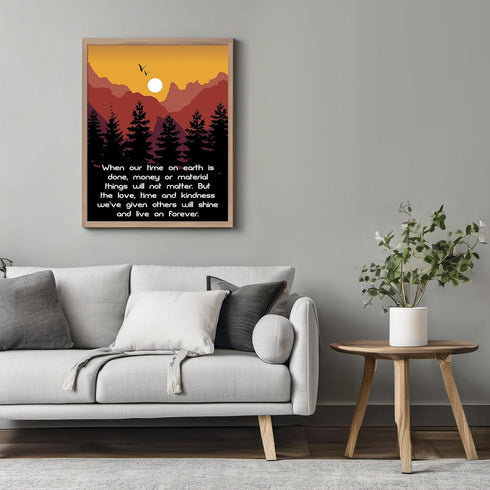 Posterizer 1 pcs-Love- Time-Kindness-Spiritual Saying-Quotes-Motivational & Inspirational Art-Gift For Buddhism Meditation philosophy Fans- unfram...