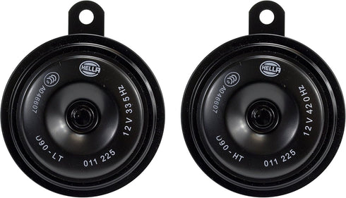 Hella 011225802 Black 77mm 12V BX Disc Horn Kit (Universal Fit)...