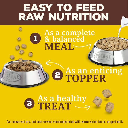 Primal Puppy Dog Food, Freeze Dried Dog Food, Pronto; Scoop & Serve, Complete & Balanced Meal; Also Use As Topper or Treat; Premium, Healthy, Grai...