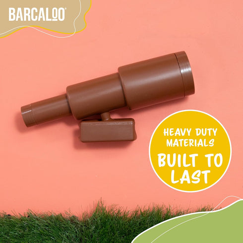 Barcaloo Playhouse Accessories for Kids Outdoor Playset - 11 inch Brown Pirate Playground Telescope Attachment for Backyard Treehouse, Jungle Gym ...