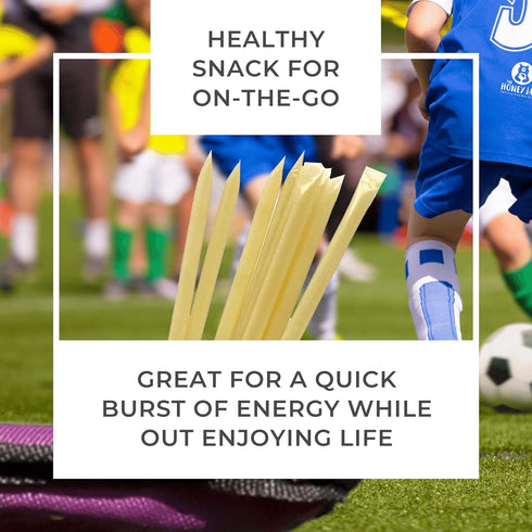 The Honey Jar Vanilla Flavored Honey Sticks - Pure Honey Straws For Tea, Coffee, or a Healthy Treat - One Teaspoon of Flavored Honey Per Stick - M...