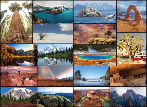 Our National Parks 100 Piece Puzzles - Kids Puzzles USA National Park Puzzle, Acadia National Park, Yellowstone National Park, Zion, Arches, Crate...