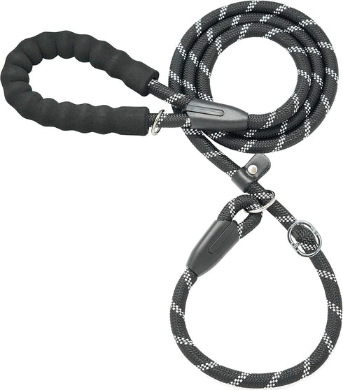 iYoShop 6 FT Durable Slip Lead Dog Leash with Padded Handle and Highly Reflective Threads, Dog Training Leash, (Medium/Large, 35~120 lbs, Black)...