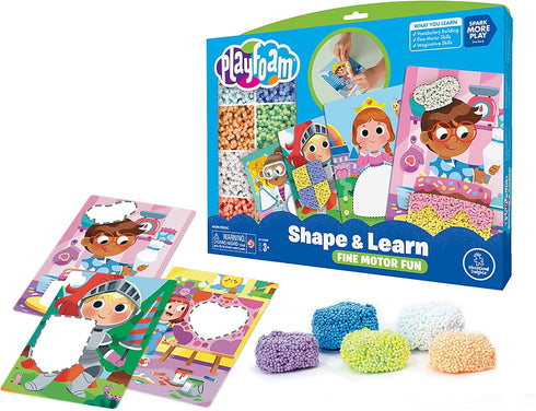 Educational Insights Playfoam Shape & Learn Character Cards, Build Vocabulary & Fine Motor Skills with a Sensory Toy, Ages 3+...