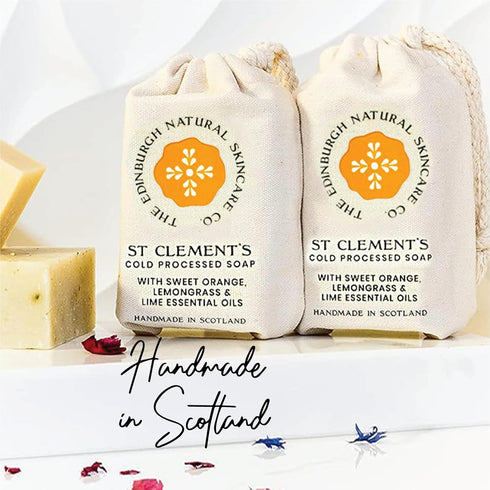 St Clements Cold Processed Soap | Luxury Soap Bar | Moisturising & Nourishing | Shea Butter | Eco Friendly Packaging | Sweet Citrus, Lemongrass an...