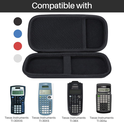 Hard Carry Case Compatible with Texas Instruments TI-30XIIS TI-30XS TI-30Xa TI-36X Pro Scientific Calculator (Off White Case)...