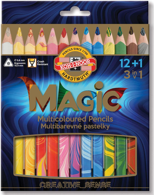 Koh-I-Noor Magic Jumbo Triangular Coloured Pencil (Pack of 13)...