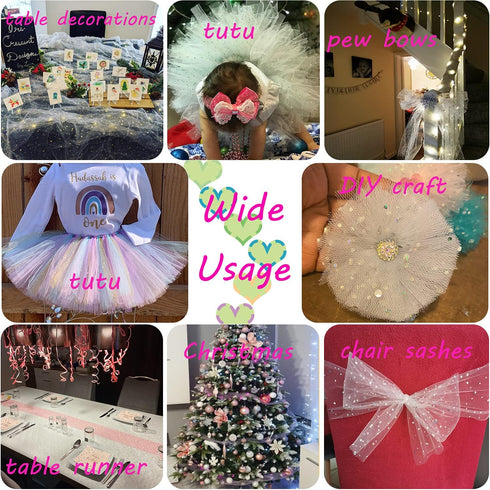 Glitter Tulle Rolls, 6” by 50 Yards (150FT) Netting Fabric Tulle for Tutu Skirts Sewing Birthday Wedding Party Decoration (Lavendar)...